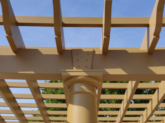 curved pergola.