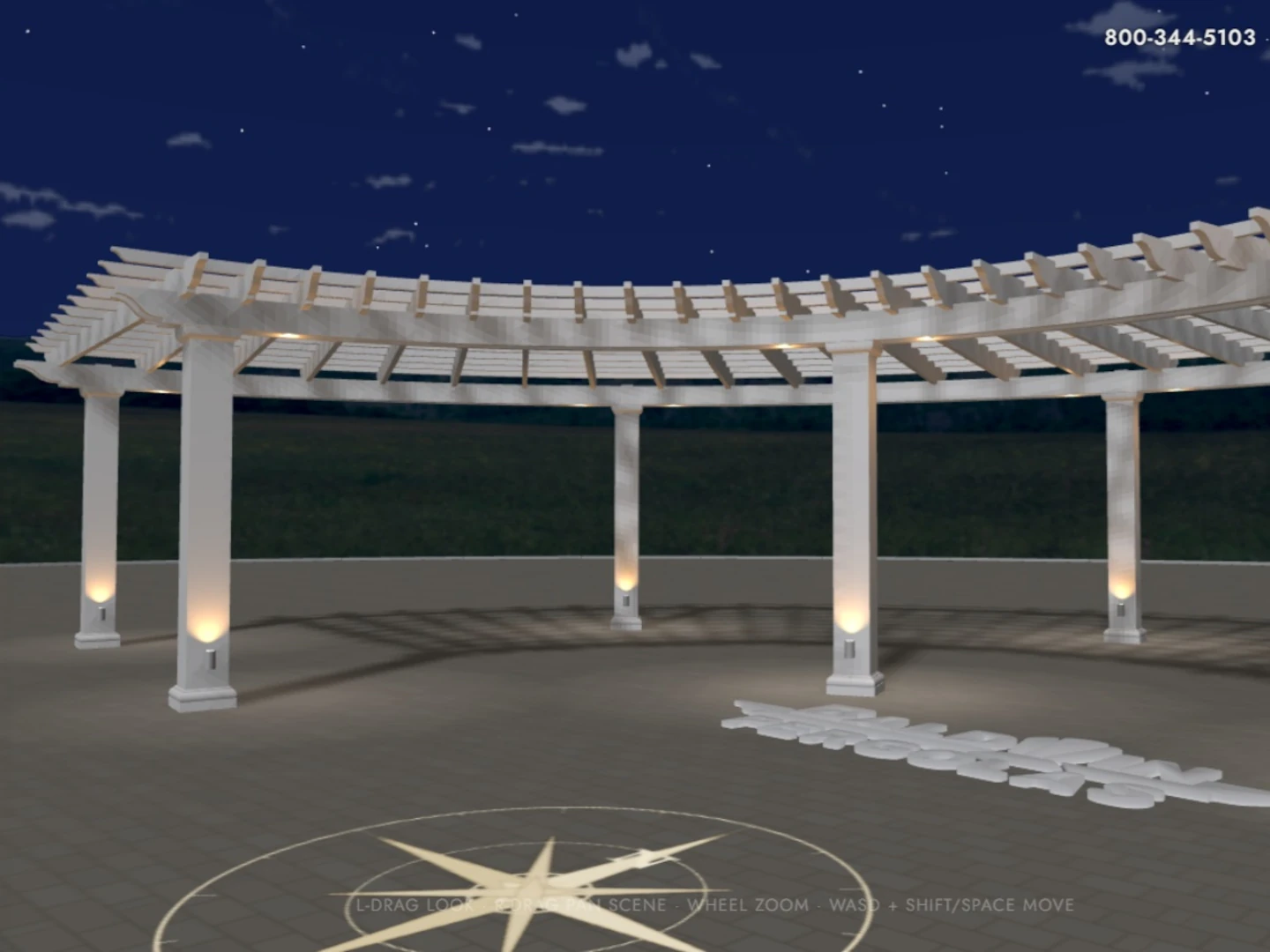 Curved 3D Pergola Builder
